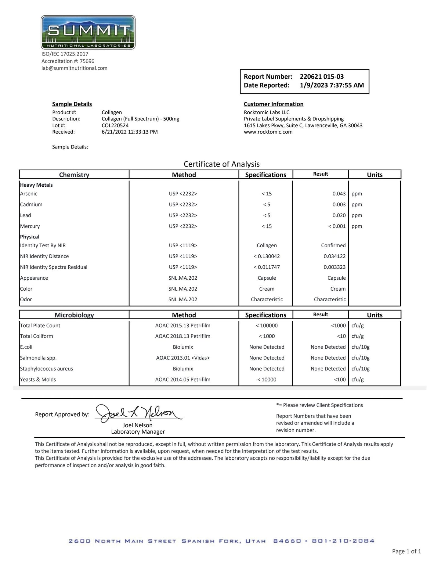 Collagen (Full Spectrum) - 500mg